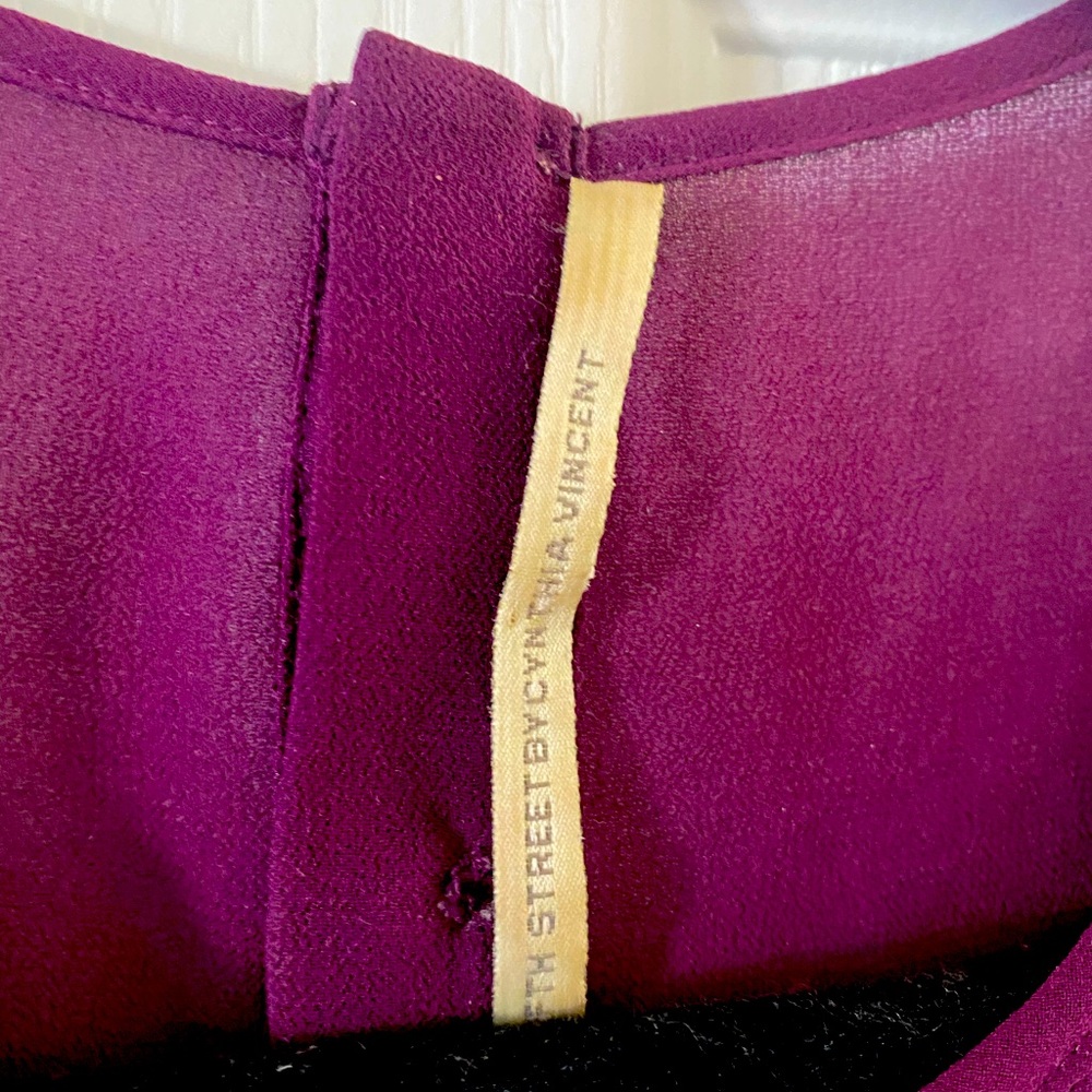 Gorgeous Cynthia Vincent blouse in jewel tome purple